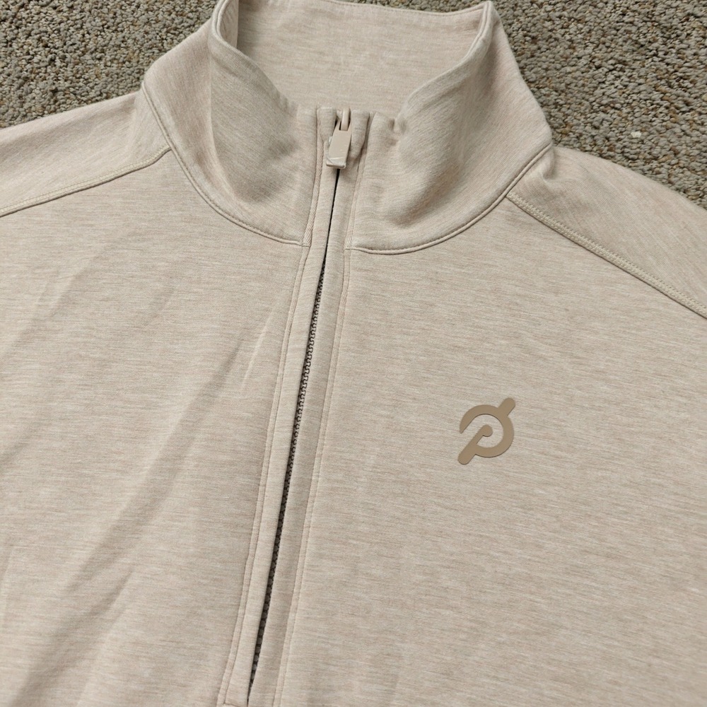 TravisMathew Peloton Womens Quarter Zip Pullover Beige A42491 Small Heathered - Picture 13 of 14